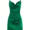 Voom Satin Hip Suspender Dress Womens Dress For Parties Elegant Satin Dress For Evening Wear Sexy A