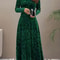 Elegant Plus Size Womens Bohemian Long Sleeve Dress In Korean Fleece Fabric 0