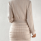 Women's Casual Solid Wrap V-neck Long Sleeve Knitted Sweater, Autumn Winter Bodycon Mini Dress, Warm Short Robe