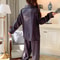 Lightweight Women Ice Silk Pajama Set Long Sleeve Long Pants Comfortable Sleepwear For Spring And A 2