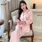 Lightweight Women Ice Silk Pajama Set Long Sleeve Long Pants Comfortable Sleepwear For Spring And A 5