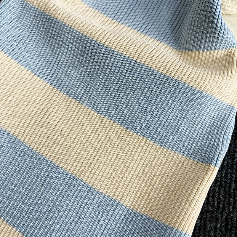 Stripe Summer Elastic Split Bodycon Dress, Sexy Beach Vacation Sundress, Women Casual Slim Pencil, Maxi Long Dress, Warm