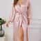Women Summer Homewear Solid Color Thin Long Sleeve Nightgown Soft Draping Casual Loungewear Outerwe 1