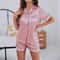 Women Pajama Set ButtonDown Pajama Homewear Sleepwear Shorts Loungewear 5