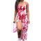 Women Summer Sexy Suspender Long Dress Split Printing TieUp Fashionable Elegant Club Beach Party Cl