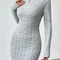 Slim Knit Crew Neck Dress Women's Spice Girl Niche Temperament Autumn Winter Slim Base with Short Skirt