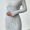 Slim Knit Crew Neck Dress Women's Spice Girl Niche Temperament Autumn Winter Slim Base with Short Skirt