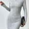 Slim Knit Crew Neck Dress Women's Spice Girl Niche Temperament Autumn Winter Slim Base with Short Skirt