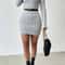 Slim Knit Crew Neck Dress Women's Spice Girl Niche Temperament Autumn Winter Slim Base with Short Skirt