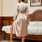 Comfortable Sleepwear Elegant Women's Long Robe with Tie Belt Solid Color Loose