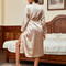 Comfortable Sleepwear Elegant Women's Long Robe with Tie Belt Solid Color Loose