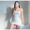 WhiteBlack Sling Sleeveless Dress, Sexy Tight Slimming Skirt, Women's Summer Short Arm Covering, Simple