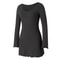 Knit Long Sweater Long Sleeve Ruched Short Dress for Casual Fairy Grunge Streetwear