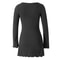 Knit Long Sweater Long Sleeve Ruched Short Dress for Casual Fairy Grunge Streetwear