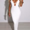 Sexy Deep V LowCut Cross Bandage Long Maxi Dress Women Sleeveless Backless Bodycon Elegant Club Par 7