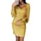 Ruched Bodycon Sparkly Long Sleeve Sequin Mini Dresses, Plus Size Dresses for Women Elegant, Glitter Cocktail Party Dres