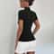 Half High Neck Short Dress, Spring and Summer Color Matching Slim Fit, Short Sleeve All-Commute Dress