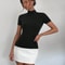 Half High Neck Short Dress, Spring and Summer Color Matching Slim Fit, Short Sleeve All-Commute Dress