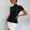Half High Neck Short Dress, Spring and Summer Color Matching Slim Fit, Short Sleeve All-Commute Dress