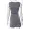 Sleeveless Woman Dress Knit Slim ALine Summer Mini Dresses Sheath ONeck Female Streetwear Clothing 3