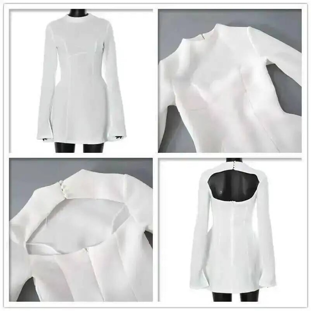 Nightclub Party Dress Women Long Sleeve Mini Autumn Vestidos 5