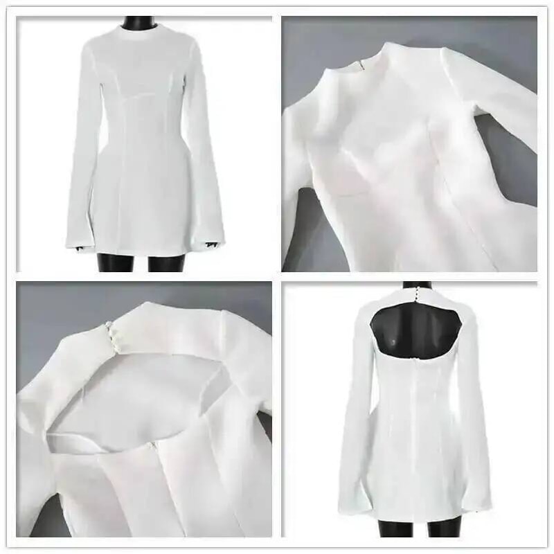 Nightclub Party Dress Women Long Sleeve Mini Autumn Vestidos 5