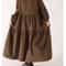 Casual Dresses Fashion Female Vestidos, Long Sleeve A-line Autumn Winter Corduroy Dress