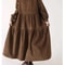 Casual Dresses Fashion Female Vestidos, Long Sleeve A-line Autumn Winter Corduroy Dress