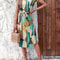Chic Belted BatwingSleeved Dress With Geometric Patterns Perfect For Spring And Summer 4