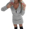 Casual Dresses Long Sleeve Knitting Fashionable Vestidos For Women 3