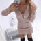 Casual Dresses Long Sleeve Knitting Fashionable Vestidos For Women 7