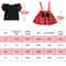 Minnie Mouse Girl Set Summer Birthday Costume Baby Clothing Set With Polka Dot Suspender Skirt And 1