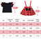 Minnie Mouse Girl Set Summer Birthday Costume Baby Clothing Set With Polka Dot Suspender Skirt And 1
