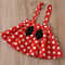 Minnie Mouse Girl Set Summer Birthday Costume Baby Clothing Set With Polka Dot Suspender Skirt And 3