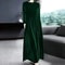 Autumn Spring Elegant Long Sleeve Velvet Dress, Slimming Tummy Covering, Puffy Collar, Princess Sleeve