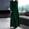 Autumn Spring Elegant Long Sleeve Velvet Dress, Slimming Tummy Covering, Puffy Collar, Princess Sleeve