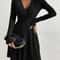 Short Bag Hip Little Black Dress, Sheath Dress Waist Slimming Inside for a Sleek Look