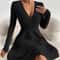 Short Bag Hip Little Black Dress, Sheath Dress Waist Slimming Inside for a Sleek Look