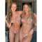 Tie Dye Bandage Bikini Set Sexy Womens Swimwear Beachwear Print Bathing Suit 9