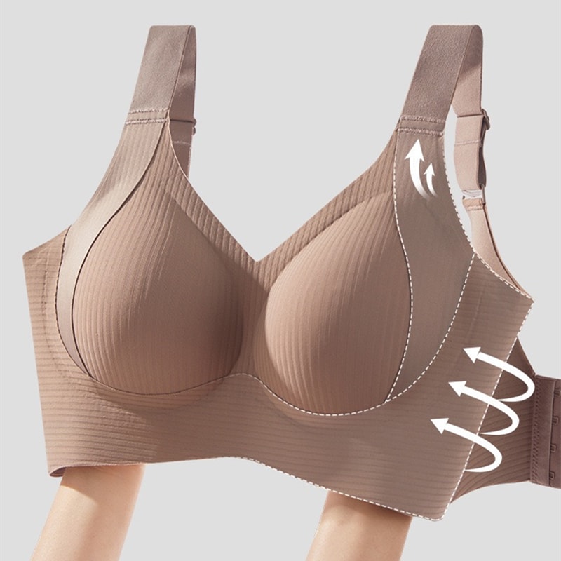 ComfortLift Seamless Wireless Support Bra for Full Coverage and Natural Lift