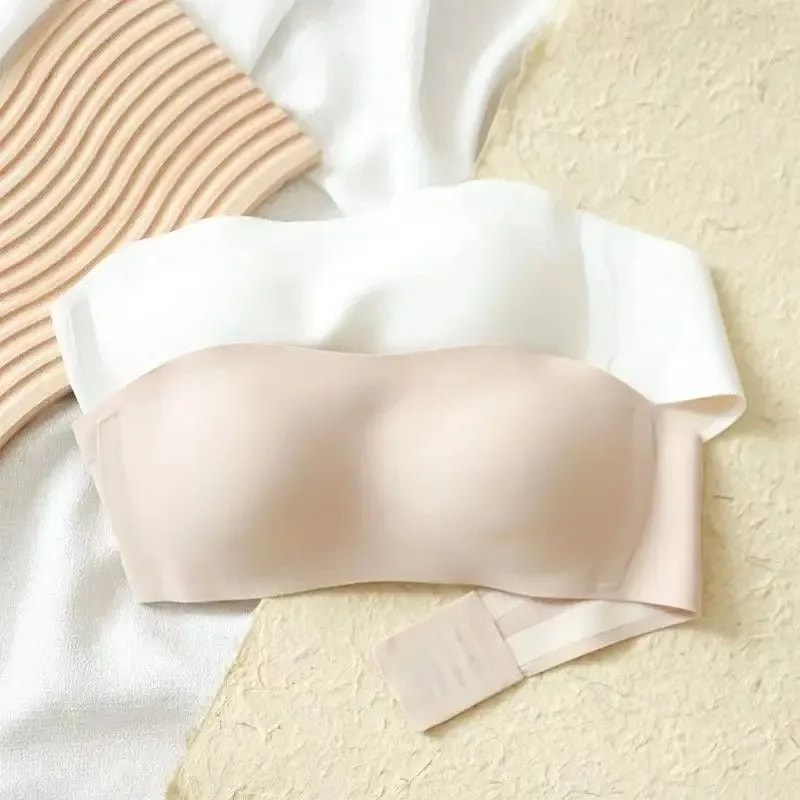 Invisible Lift Seamless Strapless Bra For Women Non Slip Wireless Bandeau Bralette 1