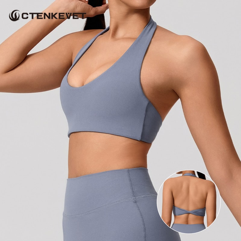 FlexLift Backless Sports Bra For Women Breathable Push Up Yoga And Workout Top 0