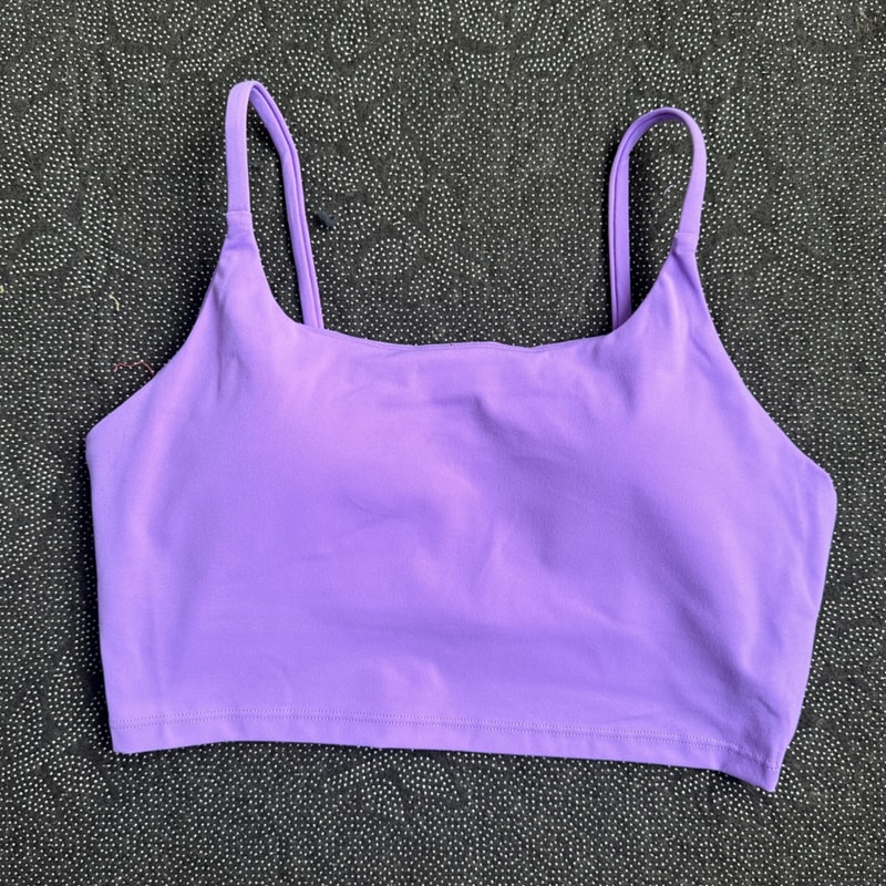SoftFlex Padded Yoga Sports Bra For Women Lightweight Workout Bra With Spaghetti Straps 7