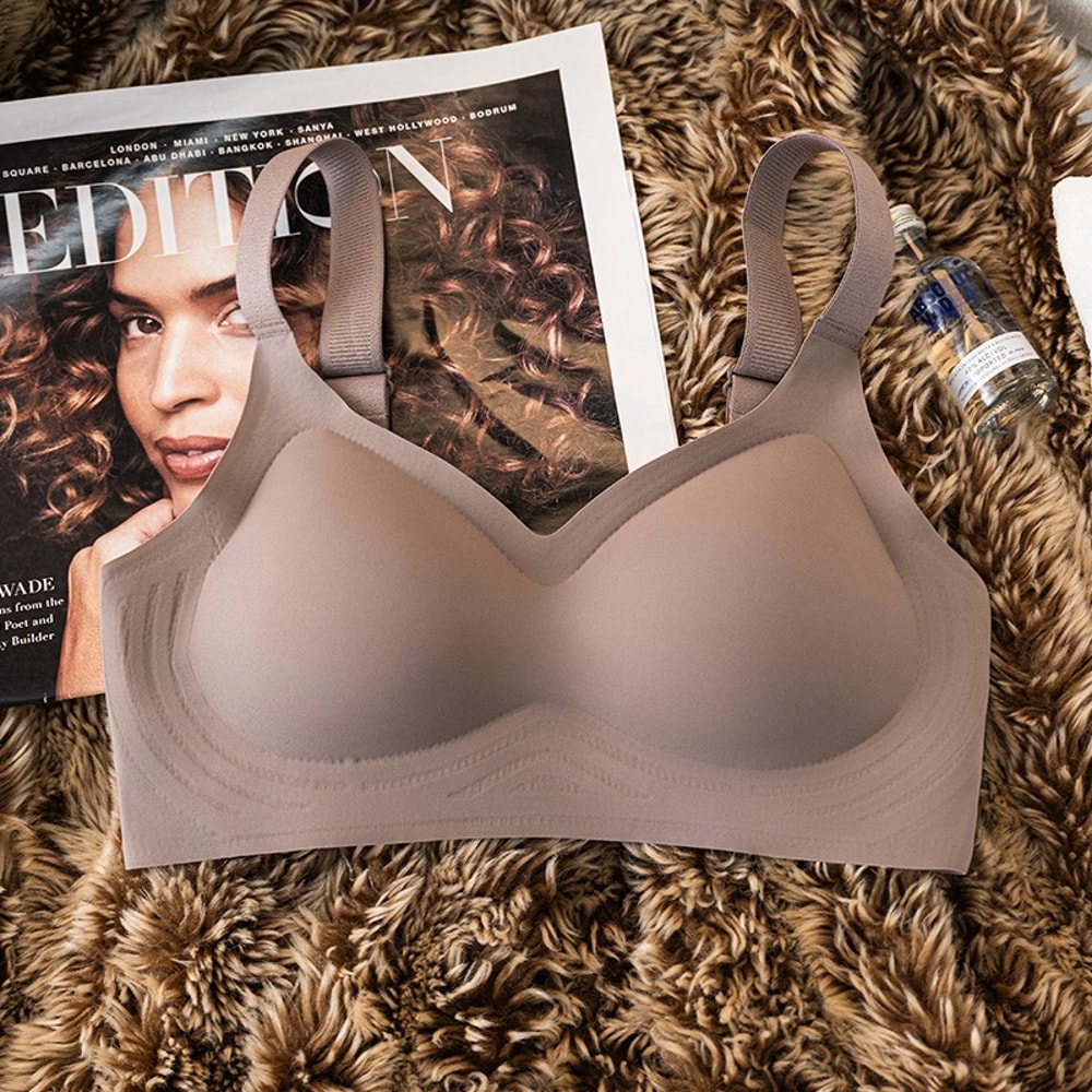 ComfortLift Seamless Wireless Push Up Bra for Women Full Coverage Plus Size Support
