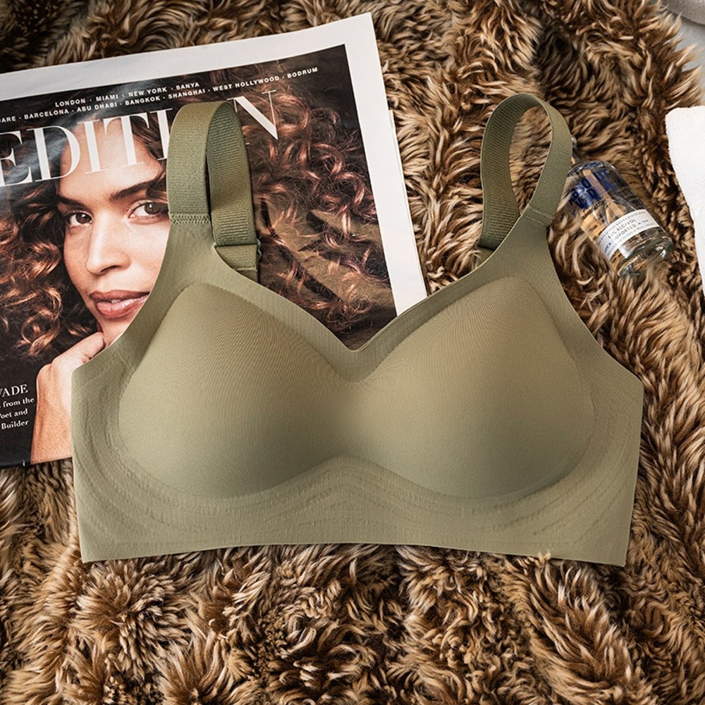 ComfortLift Seamless Wireless Push Up Bra for Women Full Coverage Plus Size Support