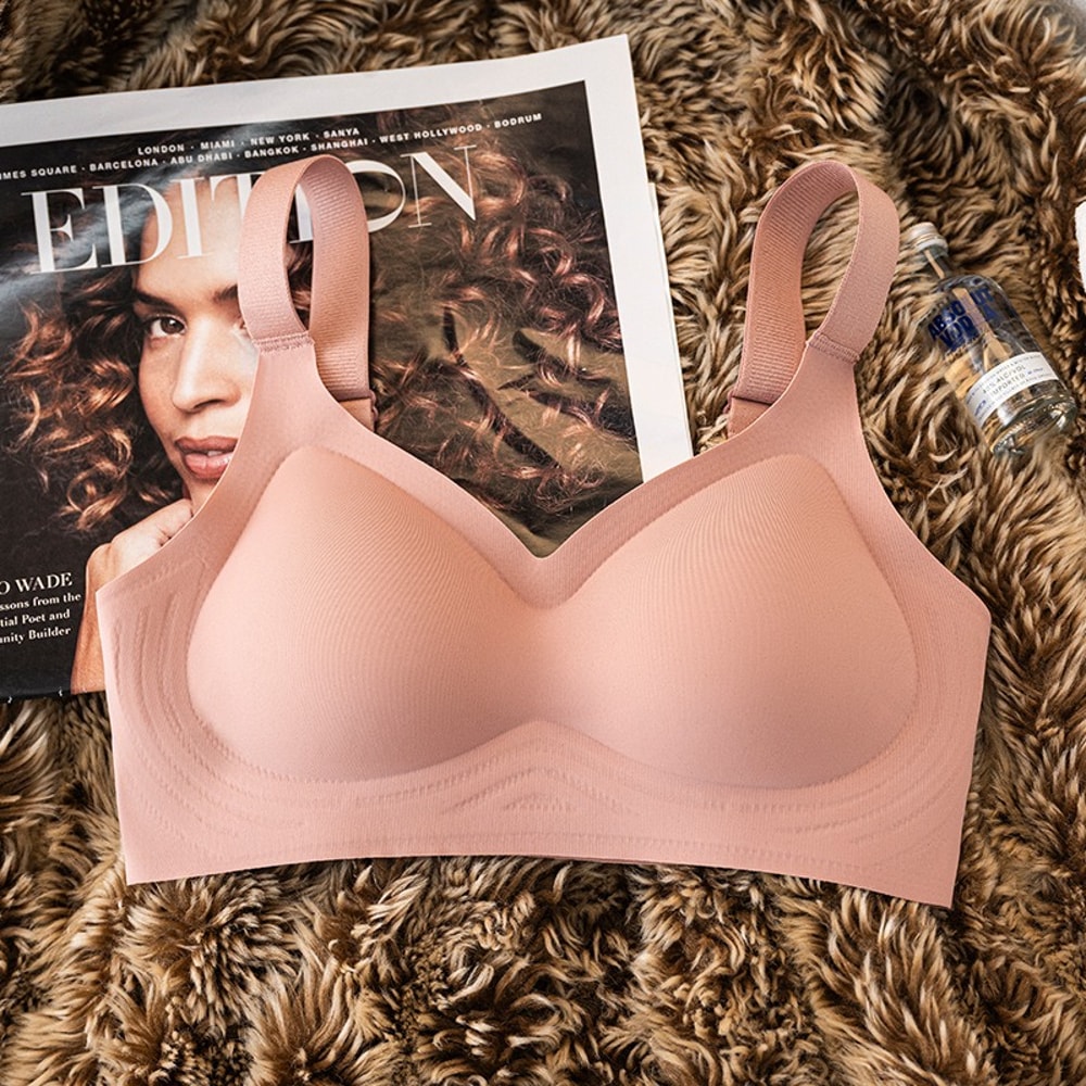 ComfortLift Seamless Wireless Push Up Bra for Women Full Coverage Plus Size Support