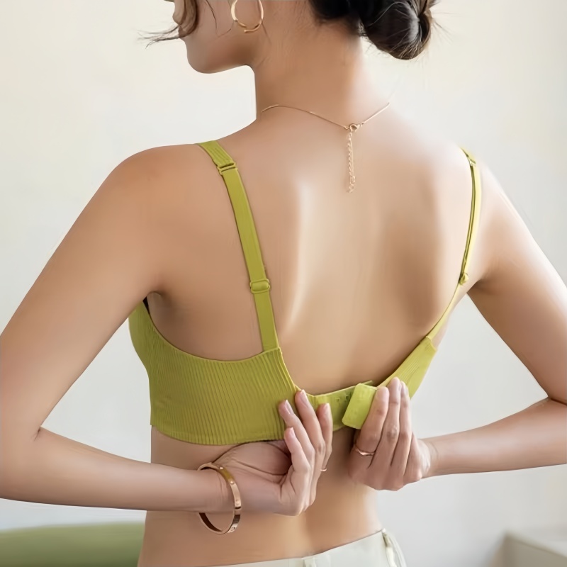 Seamless Deep V Push Up Bralette Wireless Comfort Bra For Everyday Support 4