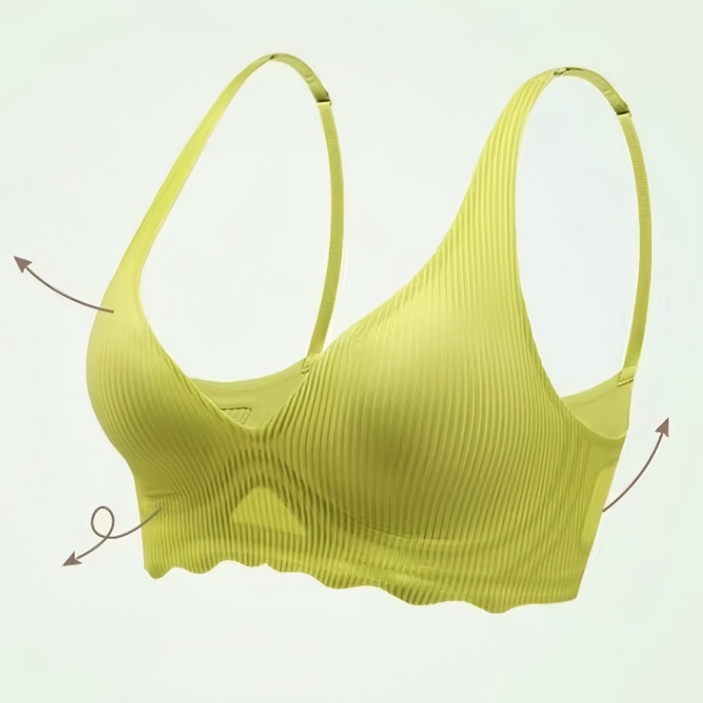Seamless Deep V Push Up Bralette Wireless Comfort Bra For Everyday Support 5