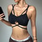 FlexCurve Leopard Seamless Sports Bra for Women Cross Back Yoga Workout Crop Top
