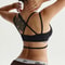 FlexCurve Leopard Seamless Sports Bra for Women Cross Back Yoga Workout Crop Top